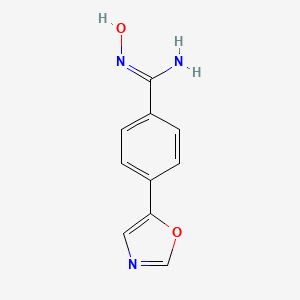 molecular formula C10H9N3O2 B1310161 N'-hydroxy-4-(1,3-oxazol-5-yl)benzenecarboximidamide CAS No. 860649-01-0