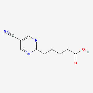 molecular formula C10H11N3O2 B13102002 5-(5-Cyanopyrimidin-2-YL)pentanoic acid CAS No. 220574-85-6