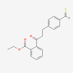 Ethyl 2-[3-(4-methanethioylphenyl)propanoyl]benzoate