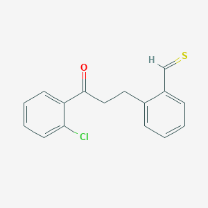 2-[3-(2-Chlorophenyl)-3-oxopropyl]thiobenzaldehyde