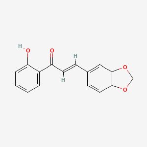 molecular formula C16H12O4 B1310206 3-(1,3-Benzodioxol-5-yl)-1-(2-hydroxyphenyl)prop-2-en-1-one CAS No. 16669-99-1
