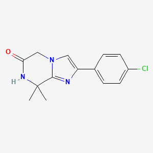 2-(4-Chlorophenyl)-8,8-dimethyl-7,8-dihydroimidazo[1,2-A]pyrazin-6(5H)-one