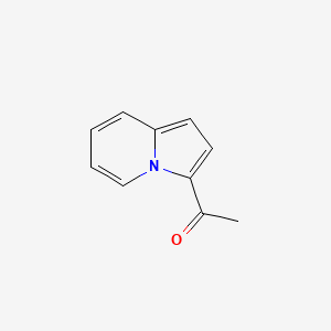 molecular formula C10H9NO B13102092 1-(Indolizin-3-yl)ethanone 