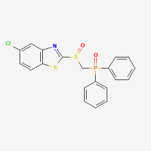 (((5-Chlorobenzo[d]thiazol-2-yl)sulfinyl)methyl)diphenylphosphine oxide