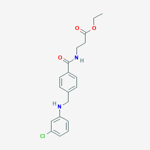 Ethyl 3-(4-(((3-chlorophenyl)amino)methyl)benzamido)propanoate