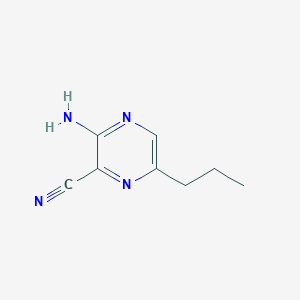 molecular formula C8H10N4 B13102170 3-Amino-6-propylpyrazine-2-carbonitrile 