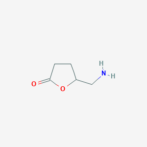 molecular formula C5H9NO2 B13102183 5-(Aminomethyl)dihydrofuran-2(3H)-one 