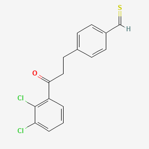 4-[3-(2,3-Dichlorophenyl)-3-oxopropyl]thiobenzaldehyde