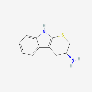 molecular formula C11H12N2S B13102211 (S)-2,3,4,9-Tetrahydrothiopyrano[2,3-b]indol-3-amine 