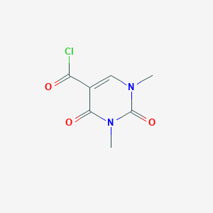 molecular formula C7H7ClN2O3 B13102215 1,3-Dimethyl-2,4-dioxo-1,2,3,4-tetrahydropyrimidine-5-carbonyl chloride CAS No. 38009-10-8