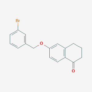 molecular formula C17H15BrO2 B13102244 6-((3-Bromobenzyl)oxy)-3,4-dihydronaphthalen-1(2H)-one CAS No. 1306540-15-7