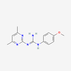 molecular formula C14H17N5O B1310226 N-(4,6-dimethylpyrimidin-2-yl)-N'-(4-methoxyphenyl)guanidine CAS No. 34747-52-9