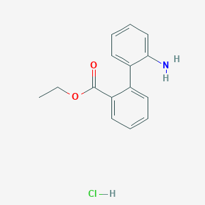 molecular formula C15H16ClNO2 B13102324 Ethyl 2'-amino-[1,1'-biphenyl]-2-carboxylate hydrochloride 