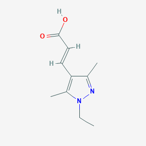 molecular formula C10H14N2O2 B1310233 (2E)-3-(1-Ethyl-3,5-dimethyl-1H-pyrazol-4-YL)-acrylic acid CAS No. 514800-93-2