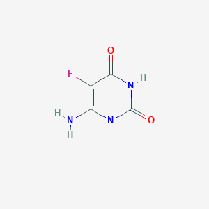 molecular formula C5H6FN3O2 B13102487 6-Amino-5-fluoro-1-methylpyrimidine-2,4(1H,3H)-dione 