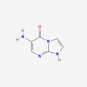 molecular formula C6H6N4O B13102523 6-Aminoimidazo[1,2-a]pyrimidin-5(1H)-one 