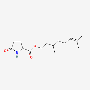 molecular formula C15H25NO3 B1310257 3,7-Dimethyloct-6-en-1-yl 5-oxopyrrolidine-2-carboxylate CAS No. 64431-70-5