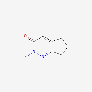 molecular formula C8H10N2O B13102574 2-Methyl-6,7-dihydro-2H-cyclopenta[c]pyridazin-3(5H)-one 