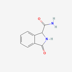 molecular formula C9H8N2O2 B13102603 3-Oxoisoindoline-1-carboxamide 