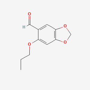 molecular formula C11H12O4 B1310262 6-Propoxy-benzo[1,3]dioxole-5-carbaldehyde CAS No. 879046-36-3
