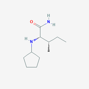 molecular formula C11H22N2O B13102655 (2S,3S)-2-(cyclopentylamino)-3-methylpentanamide 