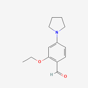 molecular formula C13H17NO2 B1310270 2-乙氧基-4-吡咯烷-1-基-苯甲醛 CAS No. 879047-44-6