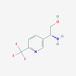 molecular formula C8H9F3N2O B13102712 (2R)-2-amino-2-[6-(trifluoromethyl)pyridin-3-yl]ethanol 