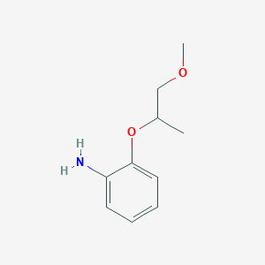 molecular formula C10H15NO2 B1310275 2-(2-甲氧基-1-甲基-乙氧基)-苯胺 CAS No. 883545-76-4