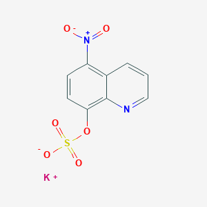 molecular formula C9H5KN2O6S B13102754 Potassium 5-nitroquinolin-8-yl sulfate 