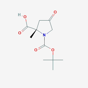 (2S)-2-methyl-1-[(2-methylpropan-2-yl)oxycarbonyl]-4-oxopyrrolidine-2-carboxylic acid