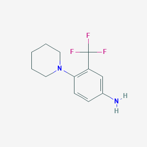 molecular formula C12H15F3N2 B1310281 4-Piperidin-1-yl-3-trifluoromethyl-phenylamine CAS No. 70339-06-9