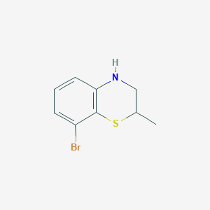 molecular formula C9H10BrNS B13102828 8-Bromo-2-methyl-3,4-dihydro-2H-benzo[B][1,4]thiazine 