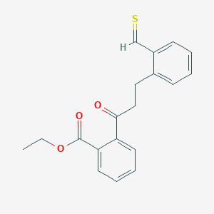 Ethyl 2-[3-(2-methanethioylphenyl)propanoyl]benzoate