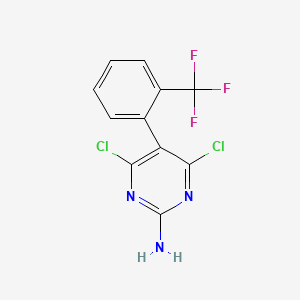 4,6-Dichloro-5-(2-(trifluoromethyl)phenyl)pyrimidin-2-amine