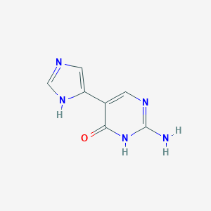 molecular formula C7H7N5O B13102914 2-Amino-5-(1H-imidazol-4-yl)pyrimidin-4(1H)-one 