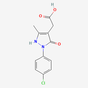 molecular formula C12H11ClN2O3 B1310292 [1-(4-氯苯基)-5-羟基-3-甲基-1H-吡唑-4-基]-乙酸 CAS No. 1015844-49-1