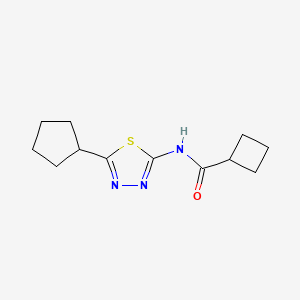 N-(5-cyclopentyl-1,3,4-thiadiazol-2-yl)cyclobutanecarboxamide