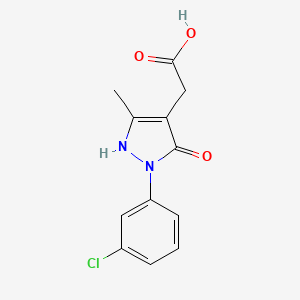 molecular formula C12H11ClN2O3 B1310303 [1-(3-氯苯基)-5-羟基-3-甲基-1H-吡唑-4-基]-乙酸 CAS No. 1015844-55-9