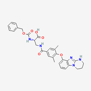 (2S)-3-[[3,5-dimethyl-4-(1,2,3,4-tetrahydropyrimido[1,2-a]benzimidazol-9-yloxy)benzoyl]amino]-2-(phenylmethoxycarbonylamino)propanoic acid