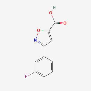 B1310321 3-(3-Fluorophenyl)isoxazole-5-carboxylic acid CAS No. 883541-40-0