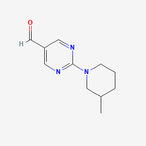 molecular formula C11H15N3O B1310323 2-(3-甲基哌啶-1-基)-嘧啶-5-甲醛 CAS No. 883543-54-2