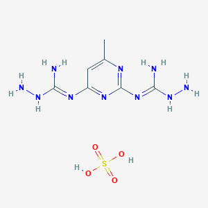 molecular formula C7H16N10O4S B13103242 N,N'-(6-Methylpyrimidine-2,4-diyl)bis(hydrazinecarboximidamide)sulfate 