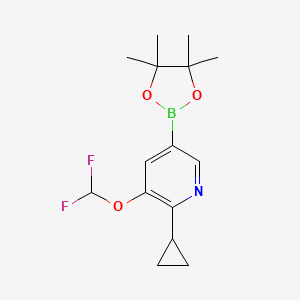 2-Cyclopropyl-3-(difluoromethoxy)-5-(4,4,5,5-tetramethyl-1,3,2-dioxaborolan-2-YL)pyridine