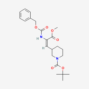 tert-butyl 3-[(E)-3-methoxy-3-oxo-2-(phenylmethoxycarbonylamino)prop-1-enyl]piperidine-1-carboxylate