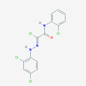 (1Z)-2-(2-chloroanilino)-N-(2,4-dichlorophenyl)-2-oxoethanehydrazonoyl chloride