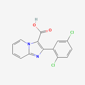 molecular formula C14H8Cl2N2O2 B13103552 2-(2,5-Dichlorophenyl)imidazo[1,2-A]pyridine-3-carboxylic acid 