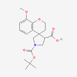 1'-(Tert-butoxycarbonyl)-8-methoxyspiro[chroman-4,3'-pyrrolidine]-4'-carboxylic acid