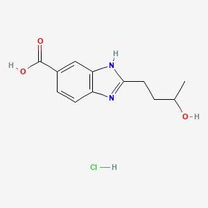 molecular formula C12H15ClN2O3 B1310358 2-(3-Hydroxy-butyl)-1H-benzoimidazole-5-carboxylic acid hydrochloride CAS No. 436099-55-7