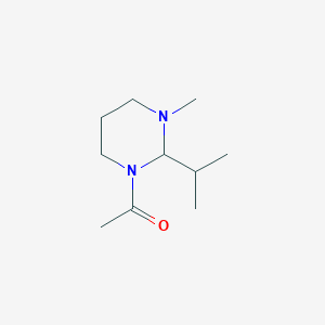 molecular formula C10H20N2O B13103593 1-(2-Isopropyl-3-methyltetrahydropyrimidin-1(2H)-yl)ethanone 