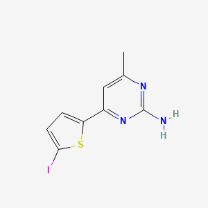 4-(5-Iodothiophen-2-YL)-6-methylpyrimidin-2-amine